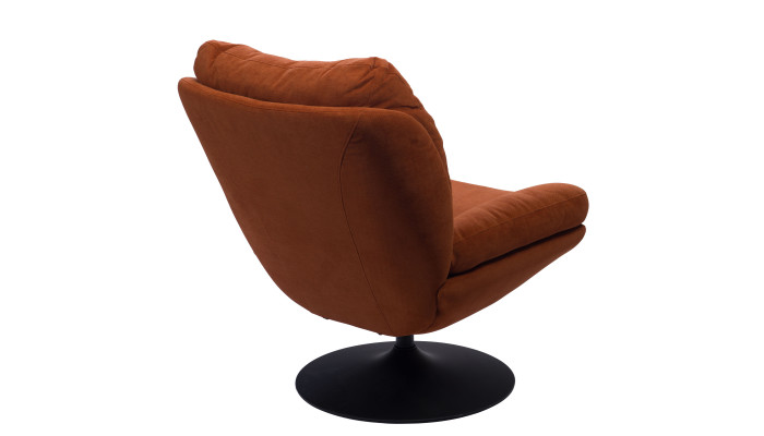 MAGGY - Fauteuil pivotant extra moelleux orange