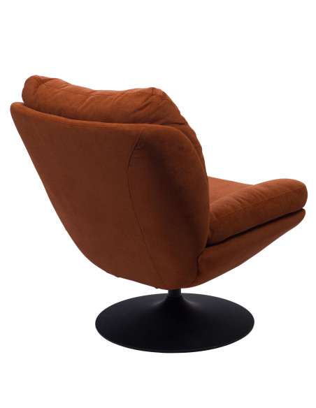 MAGGY - Fauteuil pivotant extra moelleux orange