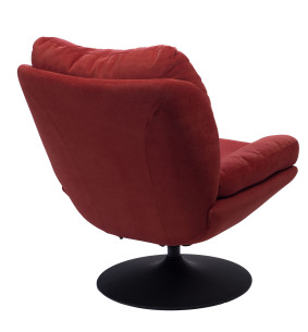 MAGGY - Fauteuil pivotant extra moelleux terracotta 2