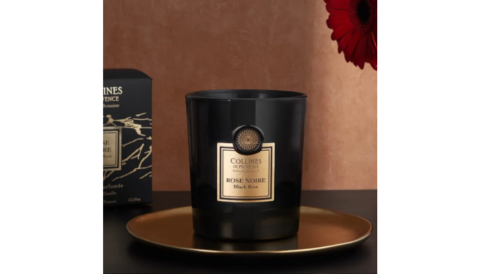 FLEURS & ECORCES - Bougie Rose noire