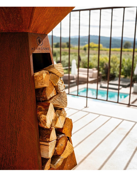 HEXAGONE BRASERO - Agape corten 85