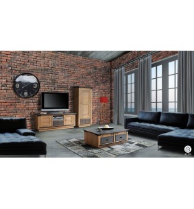 ANGEL - Meuble TV en chêne 160 cm avec 2 portes, 1 tiroir... 2