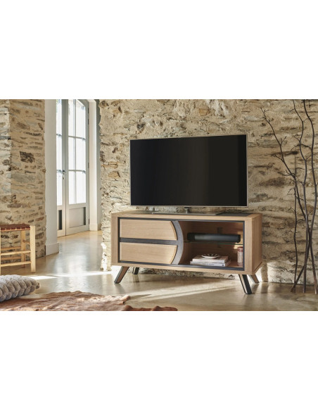 OMEGA - Meuble TV Hifi 1 porte L.120 cm