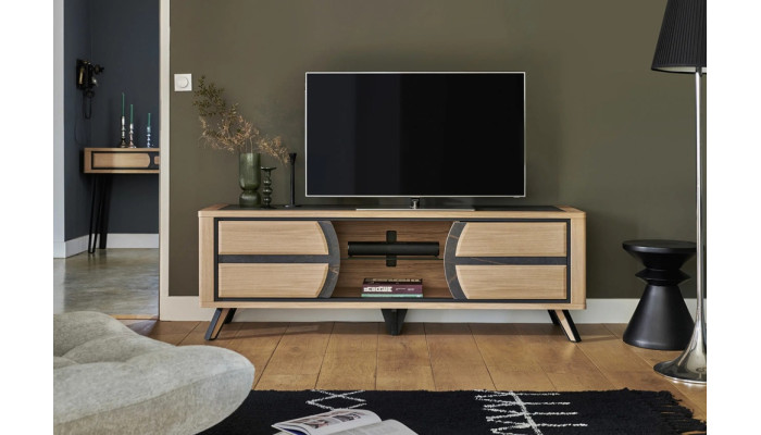 OMEGA - Meuble TV Hifi 2 portes L.175 cm