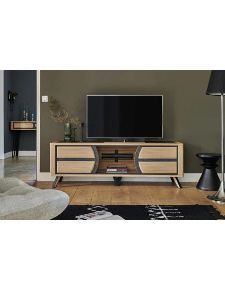 OMEGA - Meuble TV Hifi 2 portes L.175 cm