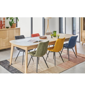 RIVAGE - Table tonneau en bout 180 x 100 extensible