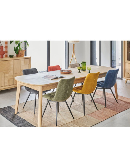 RIVAGE - Table tonneau en bout 160 x 90 extensible