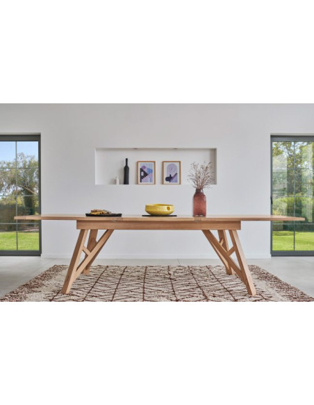 ESCALE - Table repas rectangulaire extensible