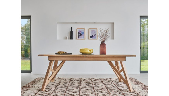 ESCALE - Table repas rectangulaire extensible