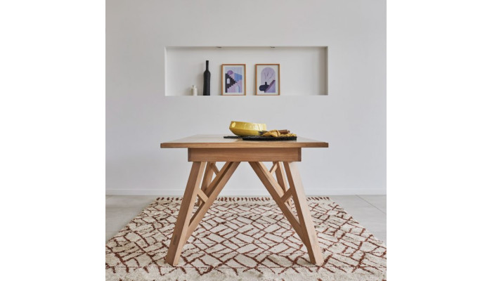 ESCALE - Table repas rectangulaire extensible