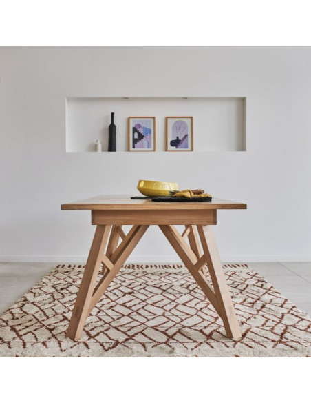 ESCALE - Table repas rectangulaire extensible