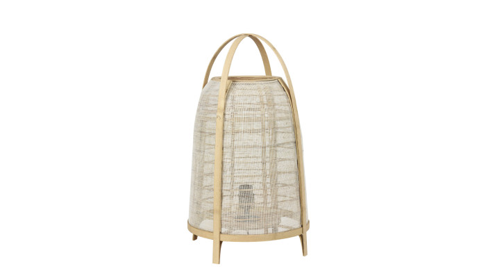 JACINTHE - Lampe lin et bambou GM