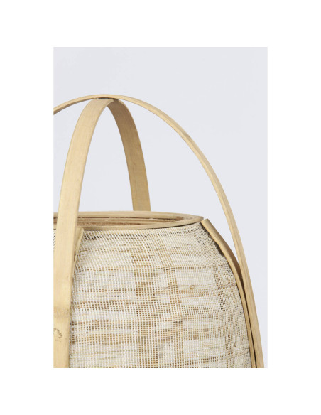 JACINTHE - Lampe lin et bambou GM