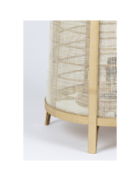 JACINTHE - Lampe lin et bambou GM
