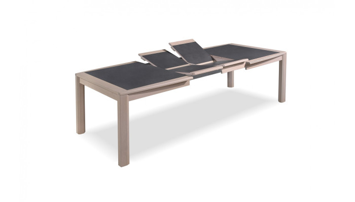 MALAGA - Table tonneau 2 allonges papillon de...