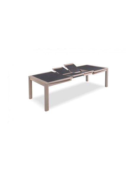 MALAGA - Table tonneau 2 allonges papillon de 45 cm 2 coloris