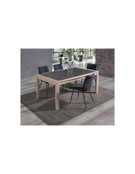 MALAGA - Table tonneau 2 allonges papillon de 45 cm 2 coloris