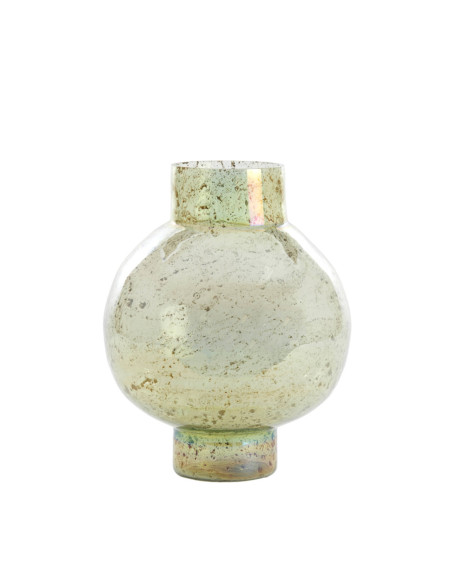 DUSIT - Vase en verre nacré Vert GM