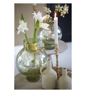 DUSIT - Vase en verre nacré Vert GM 2