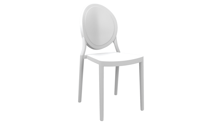 LEON - Ensemble de 2 chaises d’extérieur blanc