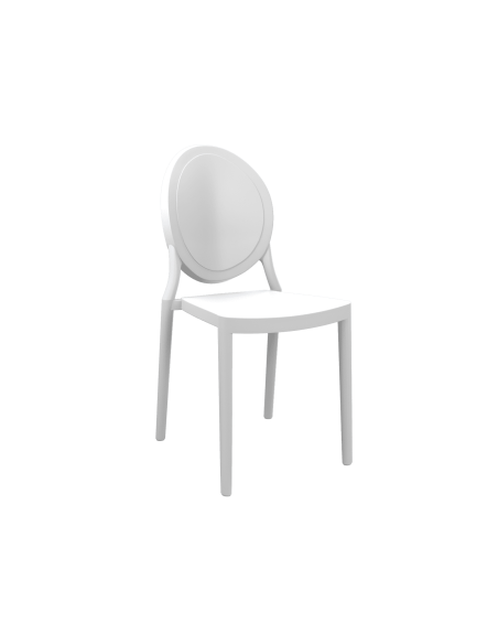 LEON - Ensemble de 2 chaises d’extérieur blanc