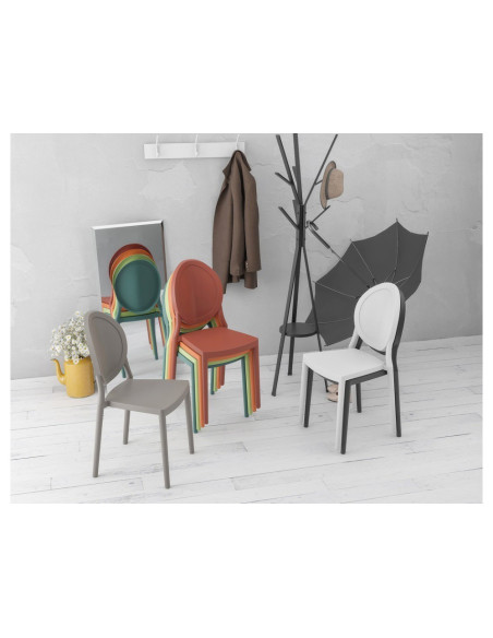 LEON - Ensemble de 2 chaises d’extérieur blanc