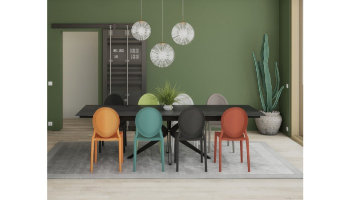 LEON - Ensemble de 2 chaises d’extérieur blanc
