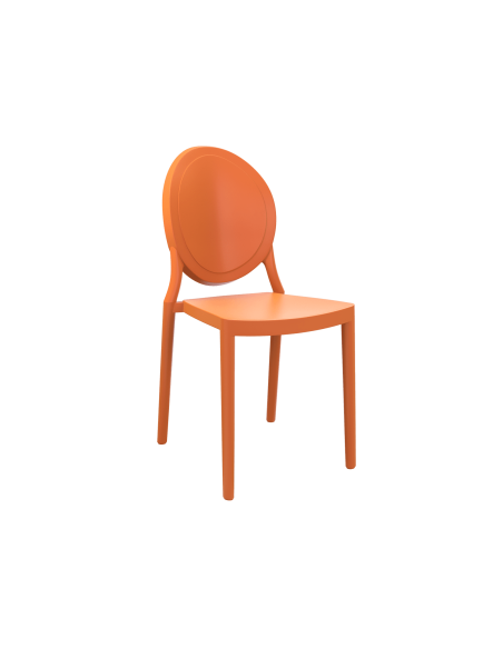 LEON - Ensemble de 2 chaises d’extérieur orange