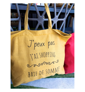 Baie de Somme - Grand sac de plage jaune