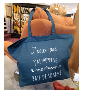 Baie de Somme - Grand sac de plage bleu