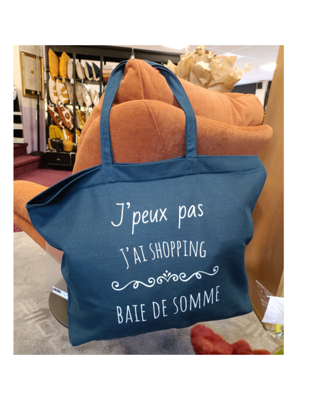 Baie de Somme - Grand sac de plage bleu