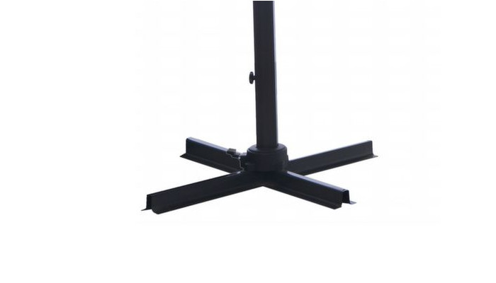 Parasol déporté orientable 3x3 m gris